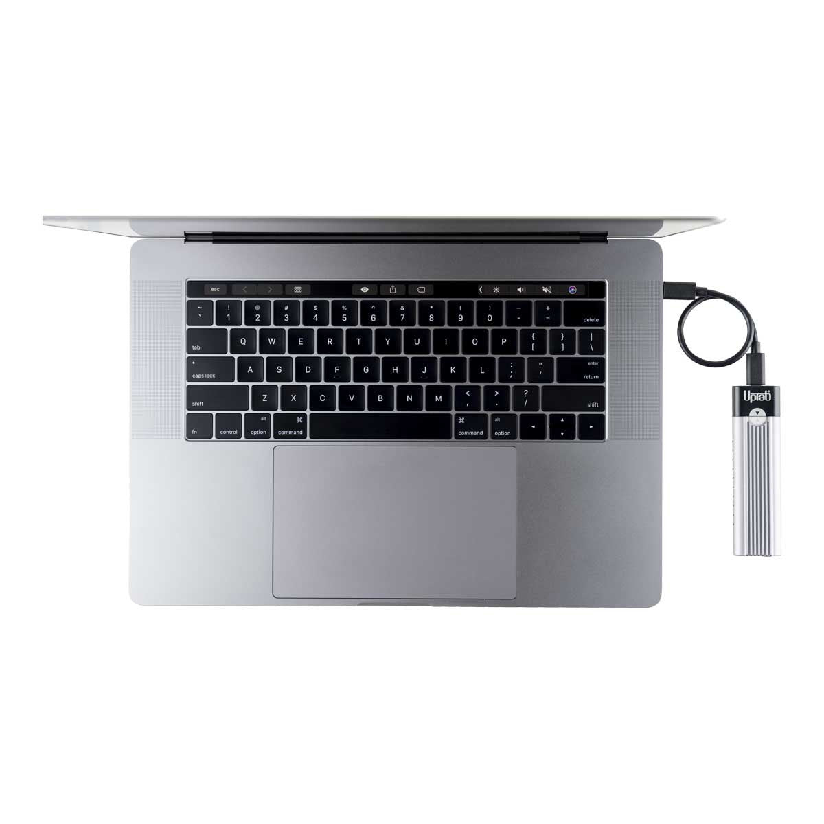 UPTab USB-C 3.2 Gen 2 to M.2 PCI Express (PCIe) NVMe SSD (10Gbps) Thunderbolt 3 Compatible - Enclosure - with Apple Computer